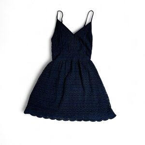 Abercrombie & Fitch Dark Blue Lace Mini Dress